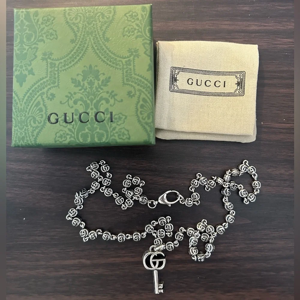 Gucci GG Marmont key pendant necklace